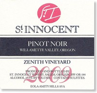 2009 Pinot Noir Zenith Vineyard - View 1