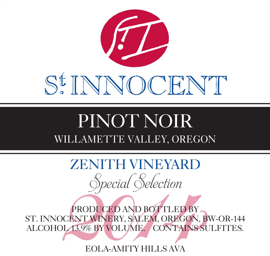 2014 Pinot Noir Zenith Vineyard Special Selection 3L