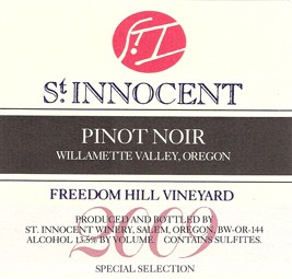 2009 Pinot Noir Freedom Hill Vineyard Special Selection