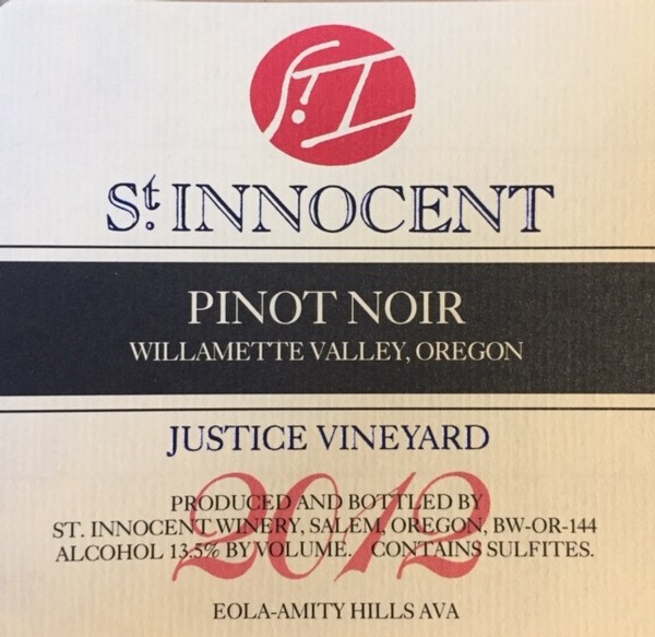 2012 Pinot Noir Justice Vineyard