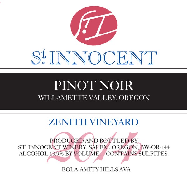 2014 Pinot Noir Zenith Vineyard
