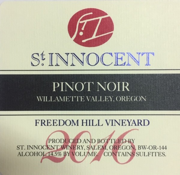 2016 Pinot Noir Freedom Hill Vineyard