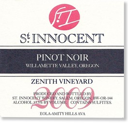 2009 Pinot Noir Zenith Vineyard